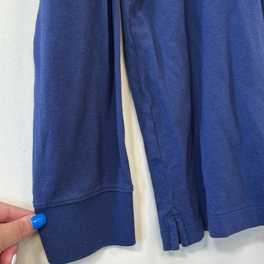 Vineyard Vines Heritage Pique Navy Long Sleeve Polo Size XL - Picture 4 of 7